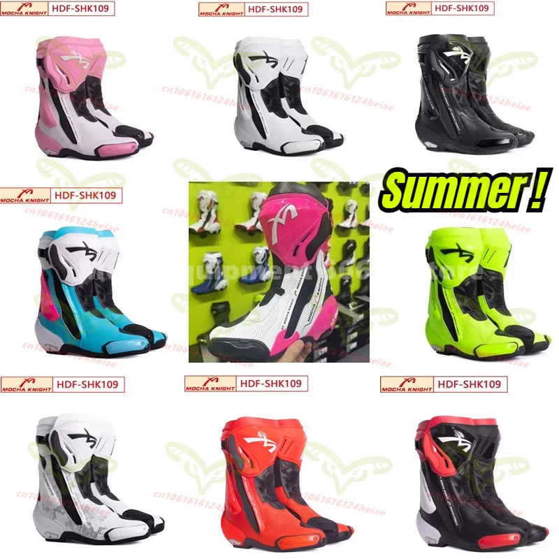 CE Certified MOCHA SH109 Professional Motocross Racing Boot Summer Perforated Breathable botas para moto Knight Riding Boots
CE Certified MOCHA SH109 Professional Motocross Racing Boot Summer Perforated Breathable botas para moto Knight Riding Boots