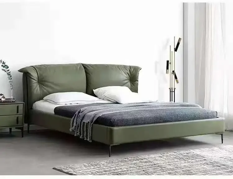 -Modernes Schlafzimmer Neueste Leder Massivholz Doppelbett Bett Set Möbel
-Modernes Schlafzimmer Neueste Leder Massivholz Doppelbett Bett Set Möbel
