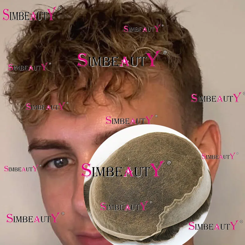 Blonde #18 Q6 25mm Curly Natural Hairline Invisible Lace Front&Pu Bleach Knots Exhaust Men Toupee Grey 1B40 Human Hair Prosthes
Blonde #18 Q6 25mm Curly Natural Hairline Invisible Lace Front&Pu Bleach Knots Exhaust Men Toupee Grey 1B40 Human Hair Prosthes