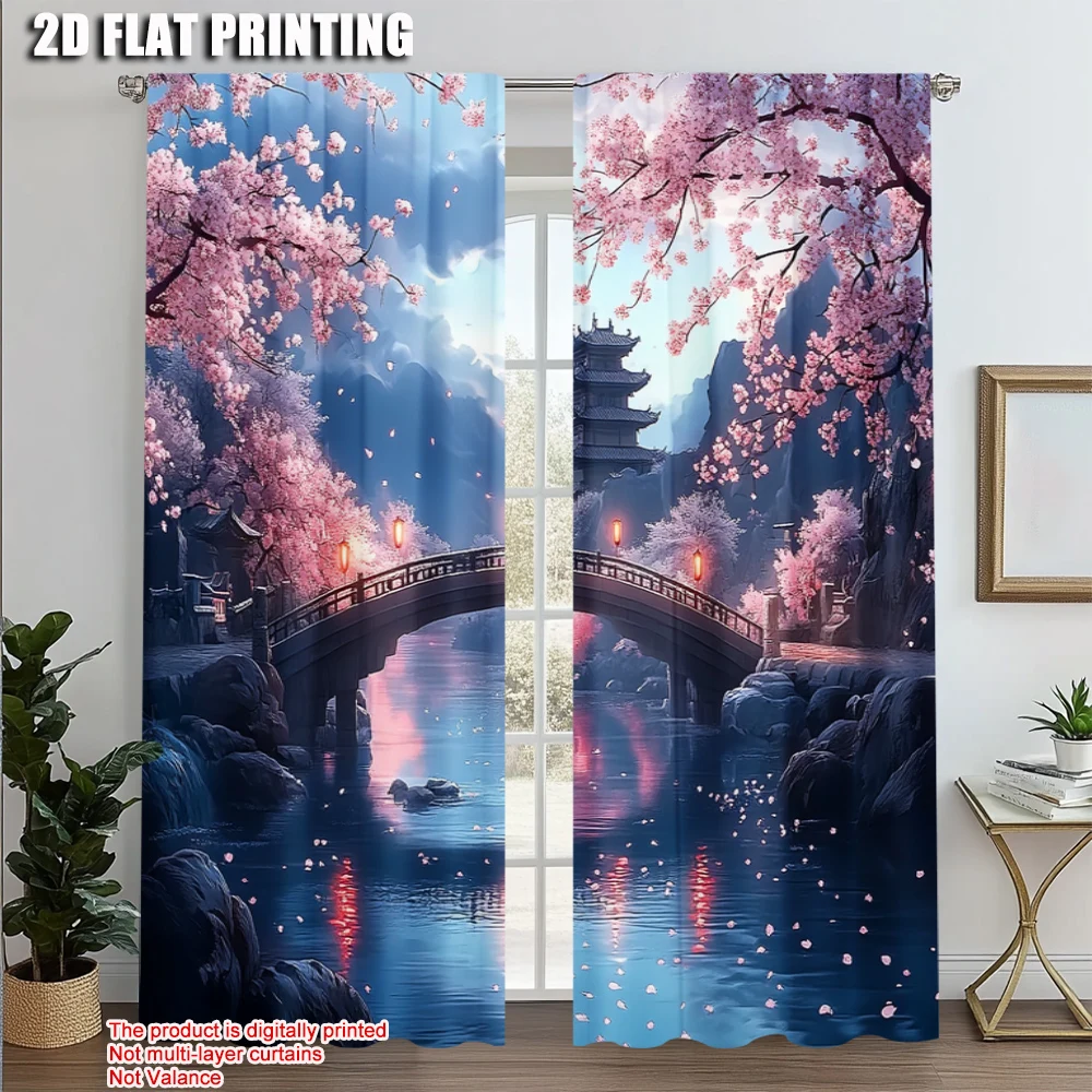 2pcs, Curtains 2D print bridge Polyester Woven (without rod) Decorations Inside for Living Room & Kitchen Decor
2pcs, Curtains 2D print bridge Polyester Woven (without rod) Decorations Inside for Living Room & Kitchen Decor