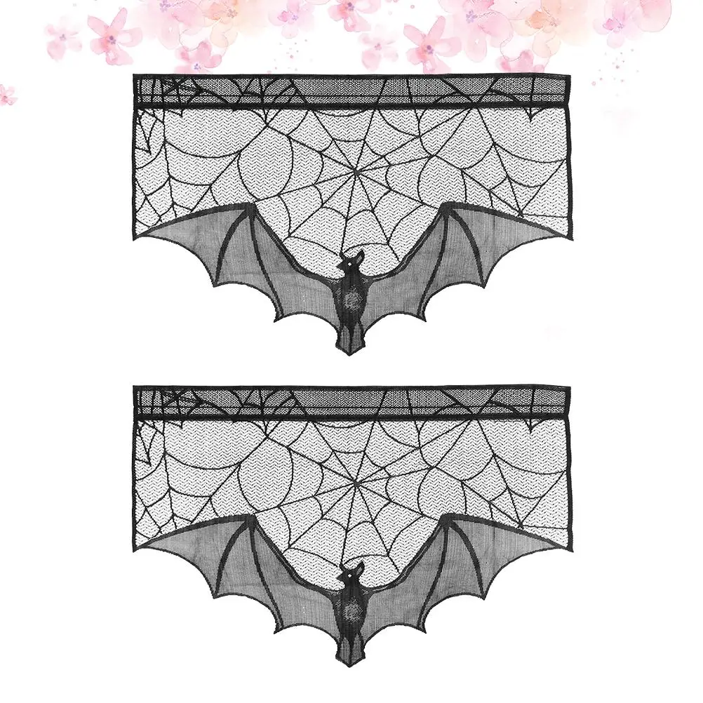 2PCS Black Spiderweb Bat Fireplace Mantel Scarf Halloween Table Halloween Table Runner Runner Decor Cloth Mantle Cover
2PCS Black Spiderweb Bat Fireplace Mantel Scarf Halloween Table Halloween Table Runner Runner Decor Cloth Mantle Cover