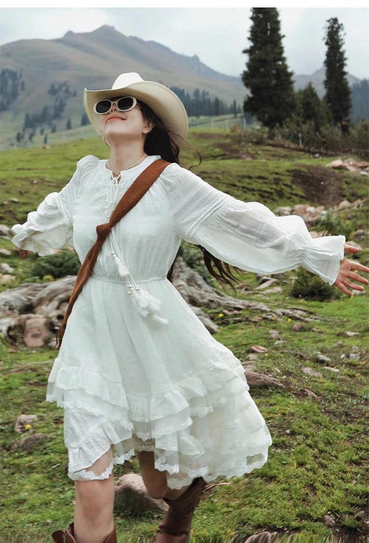 Spring Summer Original Design Women French Chic White Lace Asymmetrical Dress for Women, Summer Fairy Layered Skirt
Spring Summer Original Design Women French Chic White Lace Asymmetrical Dress for Women, Summer Fairy Layered Skirt