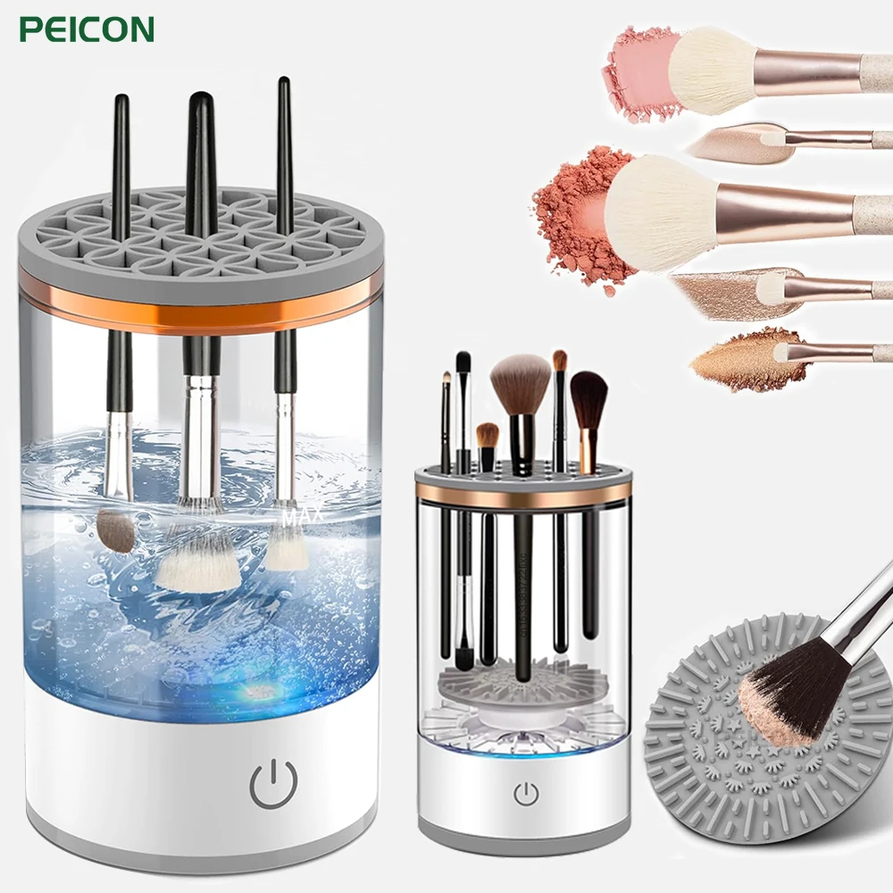 Electric Makeup Brush Cleaner Rechargeable Automatic Spinning Makeup Brush Cleaner and Dryer Makeup Brush Rotary Cleaning Device
Electric Makeup Brush Cleaner Rechargeable Automatic Spinning Makeup Brush Cleaner and Dryer Makeup Brush Rotary Cleaning Device
