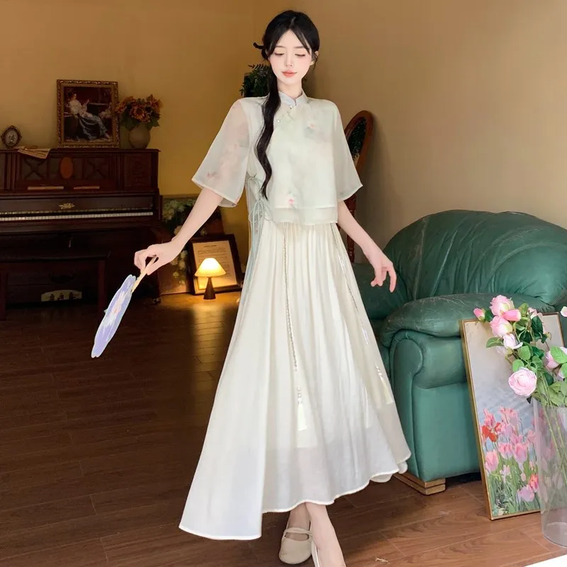2024 Spring Summer Arts Style Women Half Sleeve Loose O-neck Long Dress All-matched Casual High Waist Cotton Linen Dresses
2024 Spring Summer Arts Style Women Half Sleeve Loose O-neck Long Dress All-matched Casual High Waist Cotton Linen Dresses