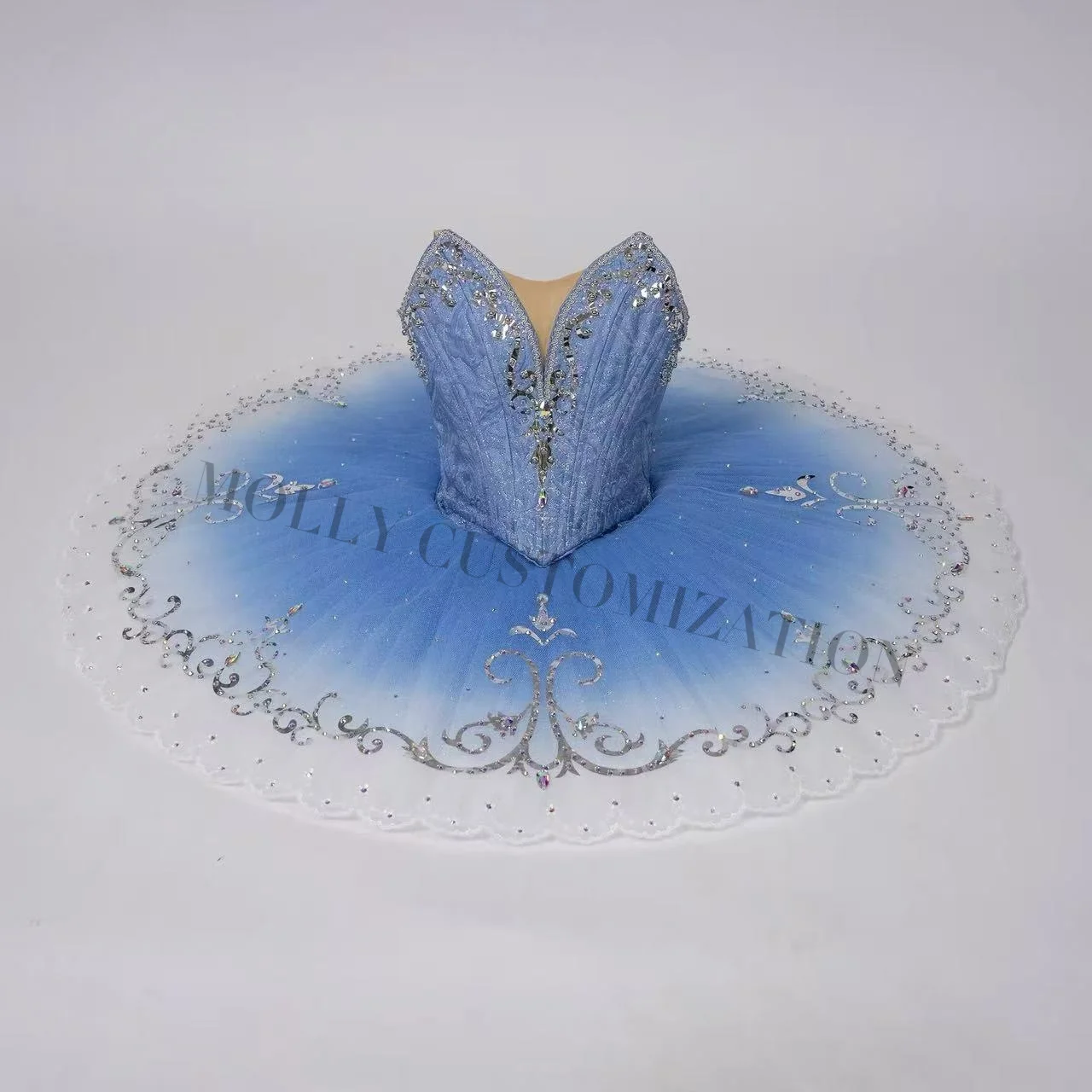 Ballet Blue Bird Silver Fairy split gradient girl elegant female professional competition performance TUTU skirt top customizati
Ballet Blue Bird Silver Fairy split gradient girl elegant female professional competition performance TUTU skirt top customizati