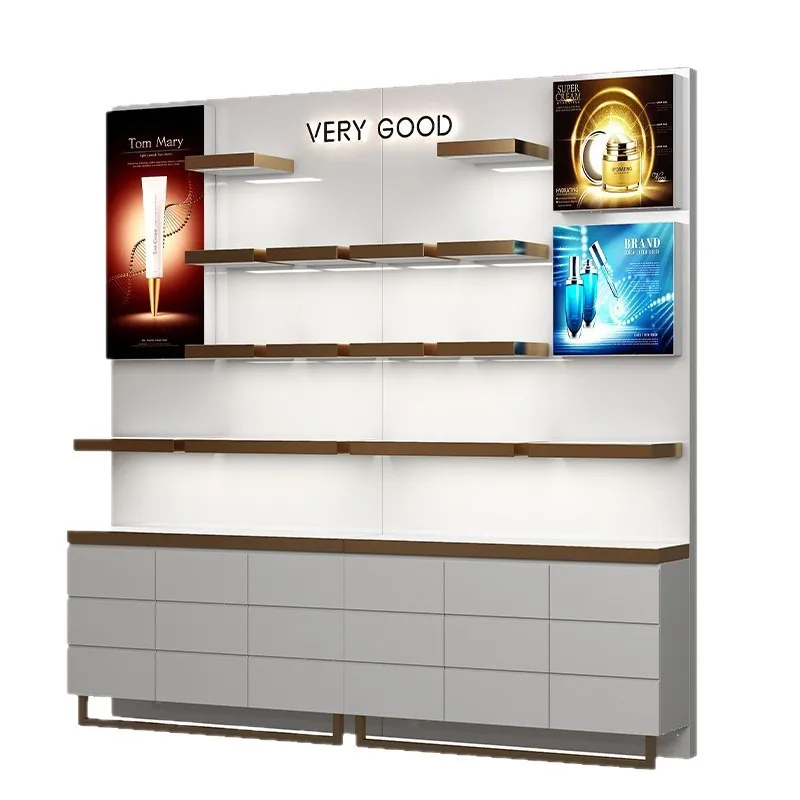 Beauty salon Cosmetics display cabinet Baking paint Commercial display cabinet with lamp Display counter Nail art product sample
Beauty salon Cosmetics display cabinet Baking paint Commercial display cabinet with lamp Display counter Nail art product sample