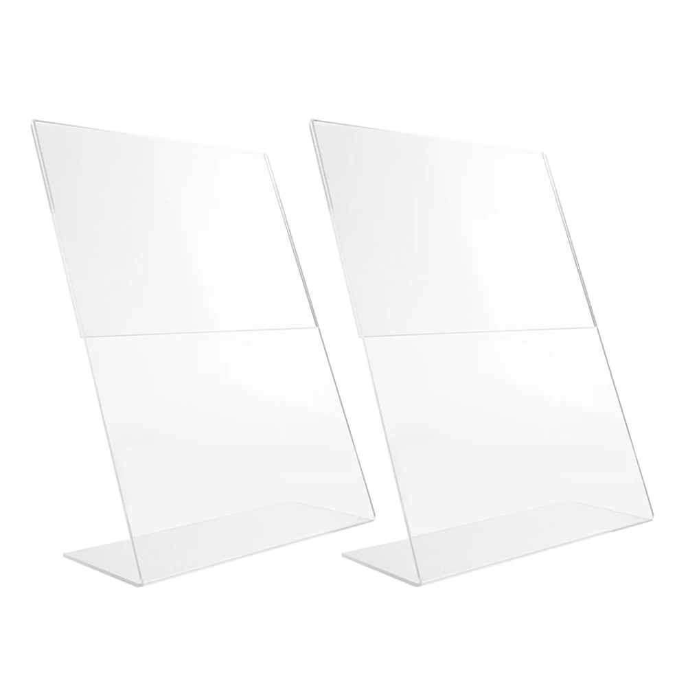 2PCS Acrylic Table Cards Transparent Sign Holders Display Stands for Menu Poster Easel Stable Easy Install Cafes
2PCS Acrylic Table Cards Transparent Sign Holders Display Stands for Menu Poster Easel Stable Easy Install Cafes