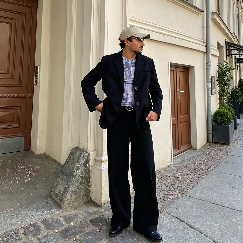 Classic Men Suit Sets Formal Party Tailor-made Luxury Blazer Set 2 Pieces Wedding Prom Gentlemen Fashion Jacket Pants Outfits
Classic Men Suit Sets Formal Party Tailor-made Luxury Blazer Set 2 Pieces Wedding Prom Gentlemen Fashion Jacket Pants Outfits