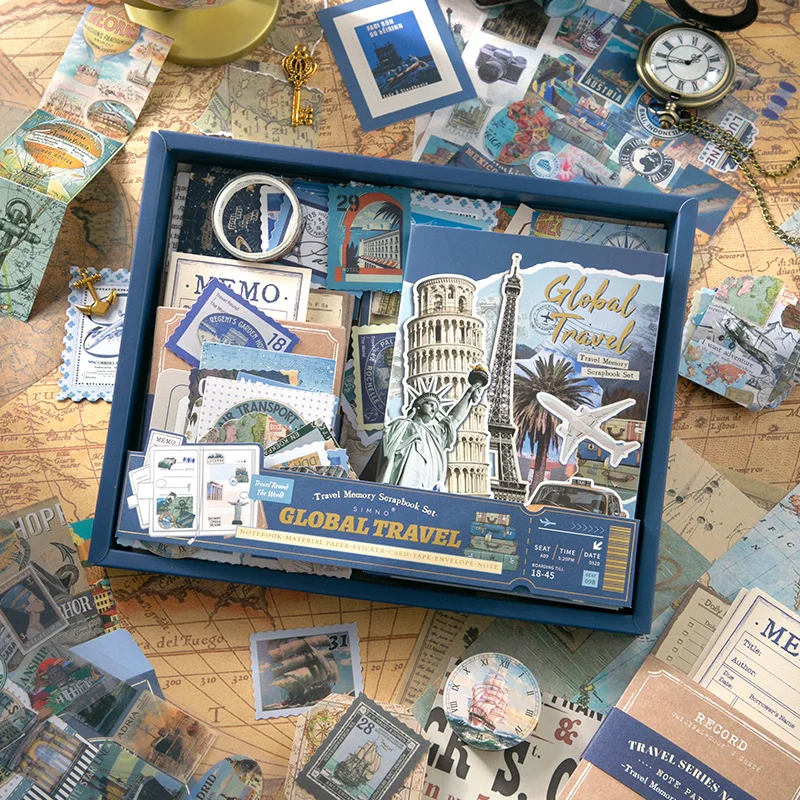 154 Pcs Vintage travel Handbook Gift Boxes School Student Reward Small Gifts Children's Gifts Scrapbook Supplies Stationery Set
154 Pcs Vintage travel Handbook Gift Boxes School Student Reward Small Gifts Children's Gifts Scrapbook Supplies Stationery Set