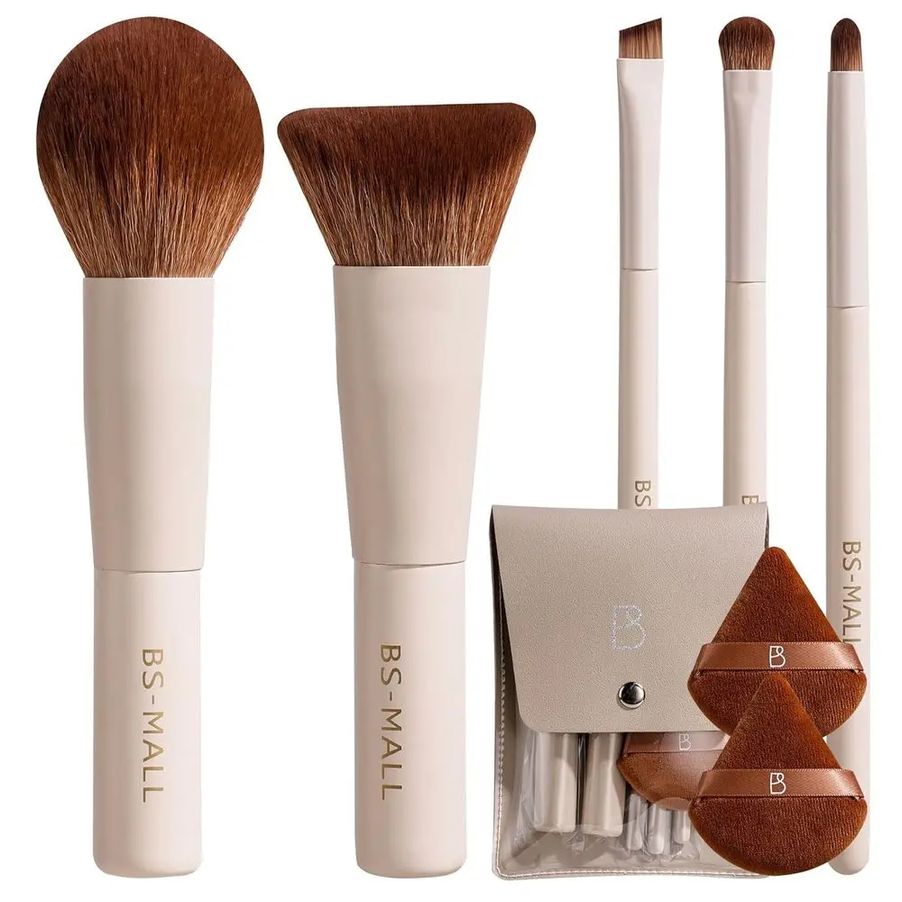 7-Piece Premium Synthetic Makeup Brush Set with Pouch for Foundation, Powder, and Eye Application (Beige)
7-Piece Premium Synthetic Makeup Brush Set with Pouch for Foundation, Powder, and Eye Application (Beige)