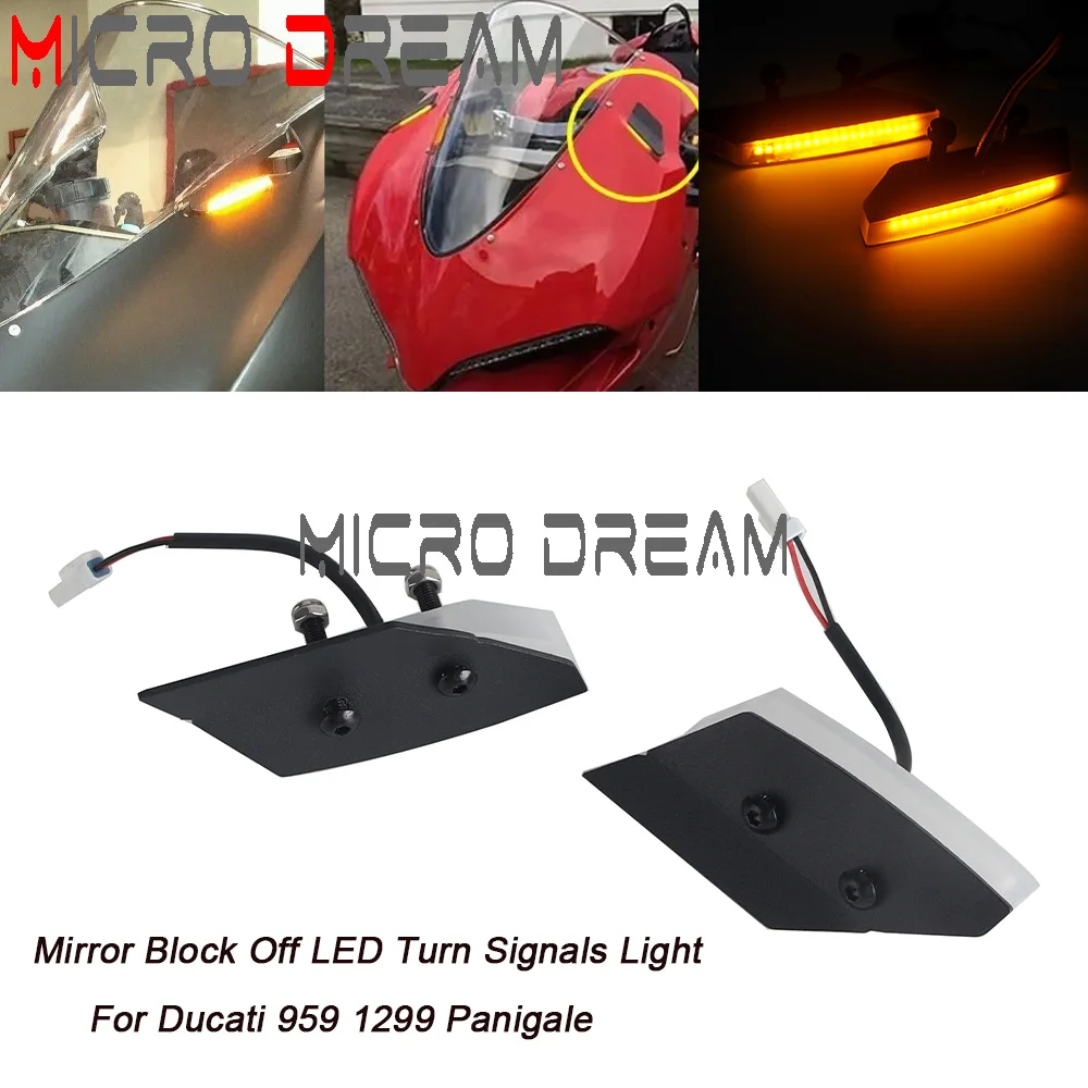 1 Pair Motorcycle Mirror Block Off LED Turn Signals Lights Front Amber Lamp For Ducati 1299 Panigale S 2015-2017 959 Panigale
1 Pair Motorcycle Mirror Block Off LED Turn Signals Lights Front Amber Lamp For Ducati 1299 Panigale S 2015-2017 959 Panigale