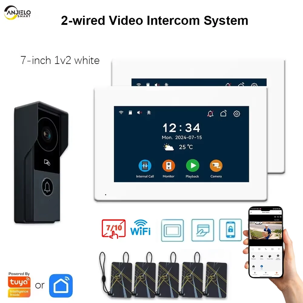 Видеодомофон ANJIELO 7/10 дюймов Tuya Smart 1080P с поддержкой IP-камеры, 2-проводная система, металлический корпус, защита и безопасность для дома
Видеодомофон ANJIELO 7/10 дюймов Tuya Smart 1080P с поддержкой IP-камеры, 2-проводная система, металлический корпус, защита и безопасность для дома