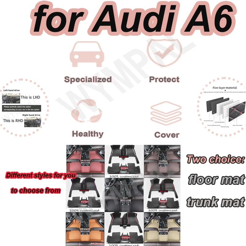 LUXURY Car Floor Mats For Audi A6 C6 4F C7 4G Avant Wagon 2007~2018 Luxury Leather Mat Anti Dirt Pad Durable Carpet
LUXURY Car Floor Mats For Audi A6 C6 4F C7 4G Avant Wagon 2007~2018 Luxury Leather Mat Anti Dirt Pad Durable Carpet