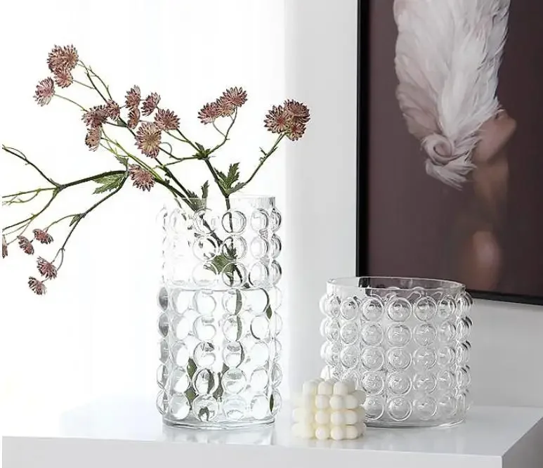 Modern Transparent Glass Countertop Vase Cylindrical Flower Arrangement Ornaments Simple Handicraft Home Decoration Accessories
Modern Transparent Glass Countertop Vase Cylindrical Flower Arrangement Ornaments Simple Handicraft Home Decoration Accessories
