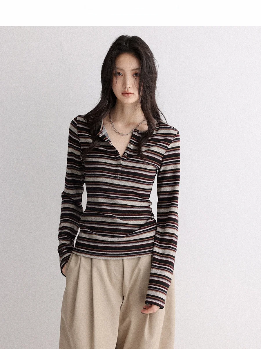 CHACHASTU Ретро-коричневый полосатый топ с завязками на талии, новинка 2025 года, модный тренд для женщин, из смесового полиэстера, длинный рукав
CHACHASTU Ретро-коричневый полосатый топ с завязками на талии, новинка 2025 года, модный тренд для женщин, из смесового полиэстера, длинный рукав