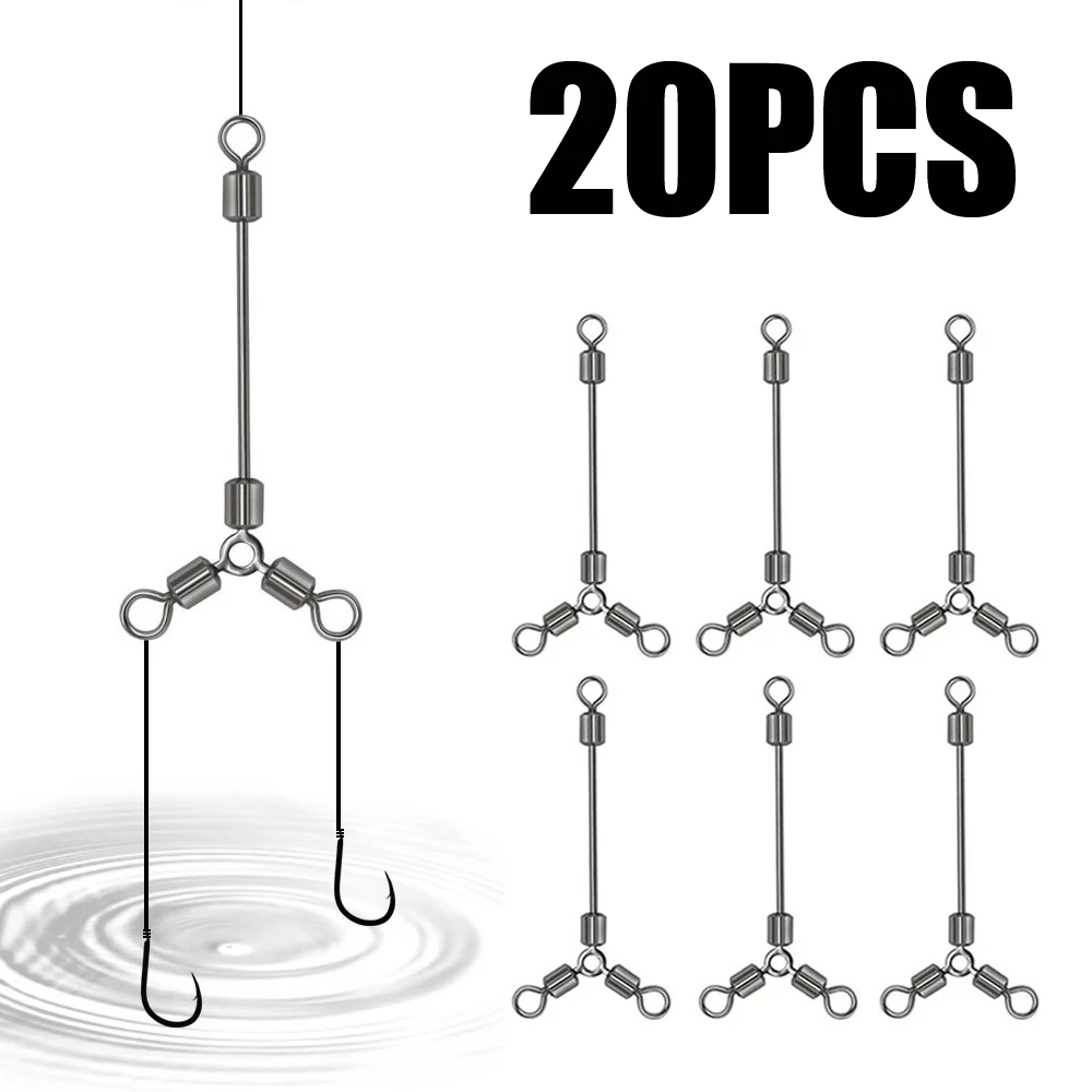 20pcs 3 Ways Connectors Ball Bearing Rolling Long Swivel Sea Fishing Hook Tool Accessories Sea Boat Outdoor Fishing Gear
20pcs 3 Ways Connectors Ball Bearing Rolling Long Swivel Sea Fishing Hook Tool Accessories Sea Boat Outdoor Fishing Gear