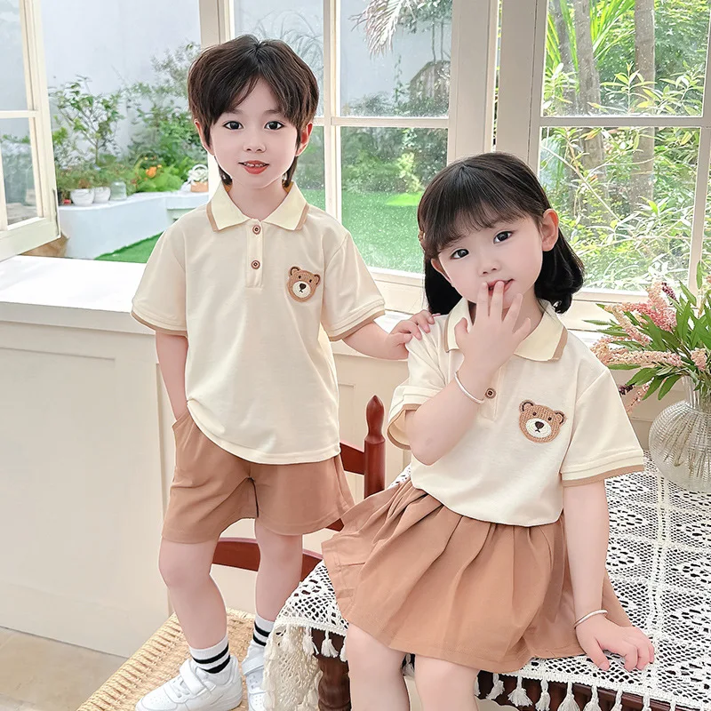 Brother and Sister Matching Cute Bear Outfita Baby Girls Tops + Skirts Two Piece Sets Kids Boys Polo Shirts +shorts 2 Piece Suit
Brother and Sister Matching Cute Bear Outfita Baby Girls Tops + Skirts Two Piece Sets Kids Boys Polo Shirts +shorts 2 Piece Suit
