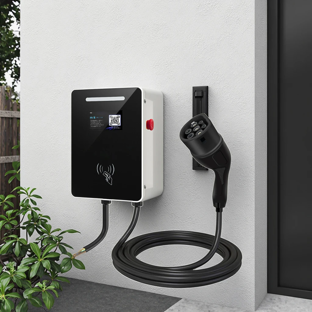 IP55 Waterproof 7kW WIFI 4G AC Smart EV Charger Wallbox with Type 2 Plug
IP55 Waterproof 7kW WIFI 4G AC Smart EV Charger Wallbox with Type 2 Plug