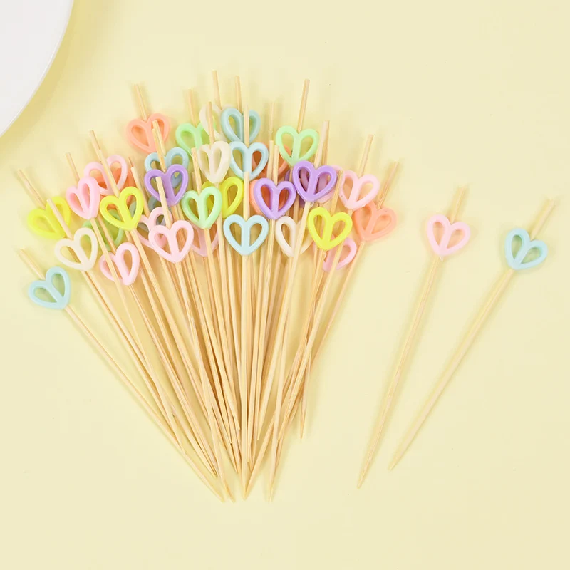 100Pcs Love Heart Bamboo Picks Disposable Buffet Cupcake Fruit Fork Salad Vegetable Sticks Wedding Birthday Party Dessert Decor
100Pcs Love Heart Bamboo Picks Disposable Buffet Cupcake Fruit Fork Salad Vegetable Sticks Wedding Birthday Party Dessert Decor