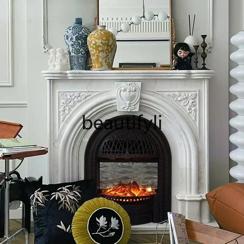 yj9 Marble fireplace white marble French arch stone mantel stone carving retro interior entrance decorative cabinet ornament
yj9 Marble fireplace white marble French arch stone mantel stone carving retro interior entrance decorative cabinet ornament