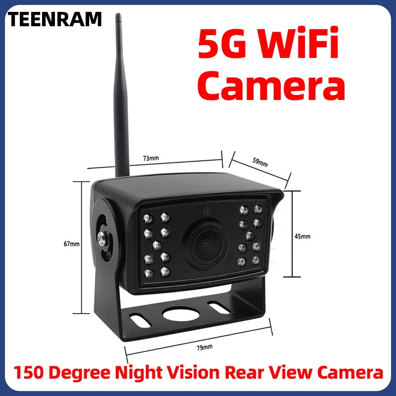 TEENRAM 150-градусная водонепроницаемая камера ночного видения заднего вида, простая в использовании автобус, грузовик, большой автомобиль, беспроводная 5G Wi-Fi камера
TEENRAM 150-градусная водонепроницаемая камера ночного видения заднего вида, простая в использовании автобус, грузовик, большой автомобиль, беспроводная 5G Wi-Fi камера
