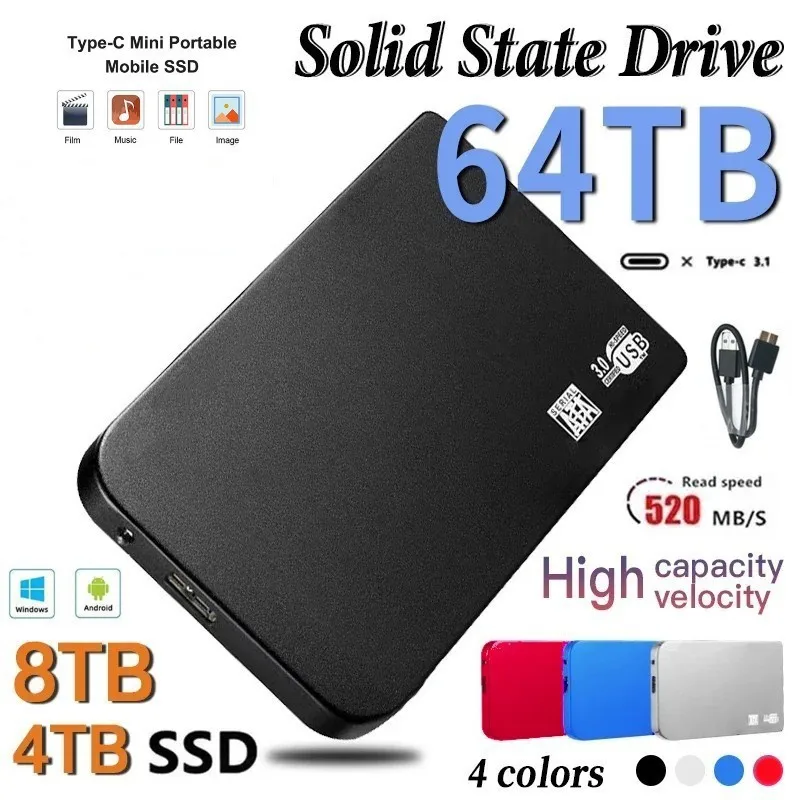 Cross-border SSD mobile SSD large capacity 2TB 1TB SSD 8T external USB3.0 hard drive
Cross-border SSD mobile SSD large capacity 2TB 1TB SSD 8T external USB3.0 hard drive