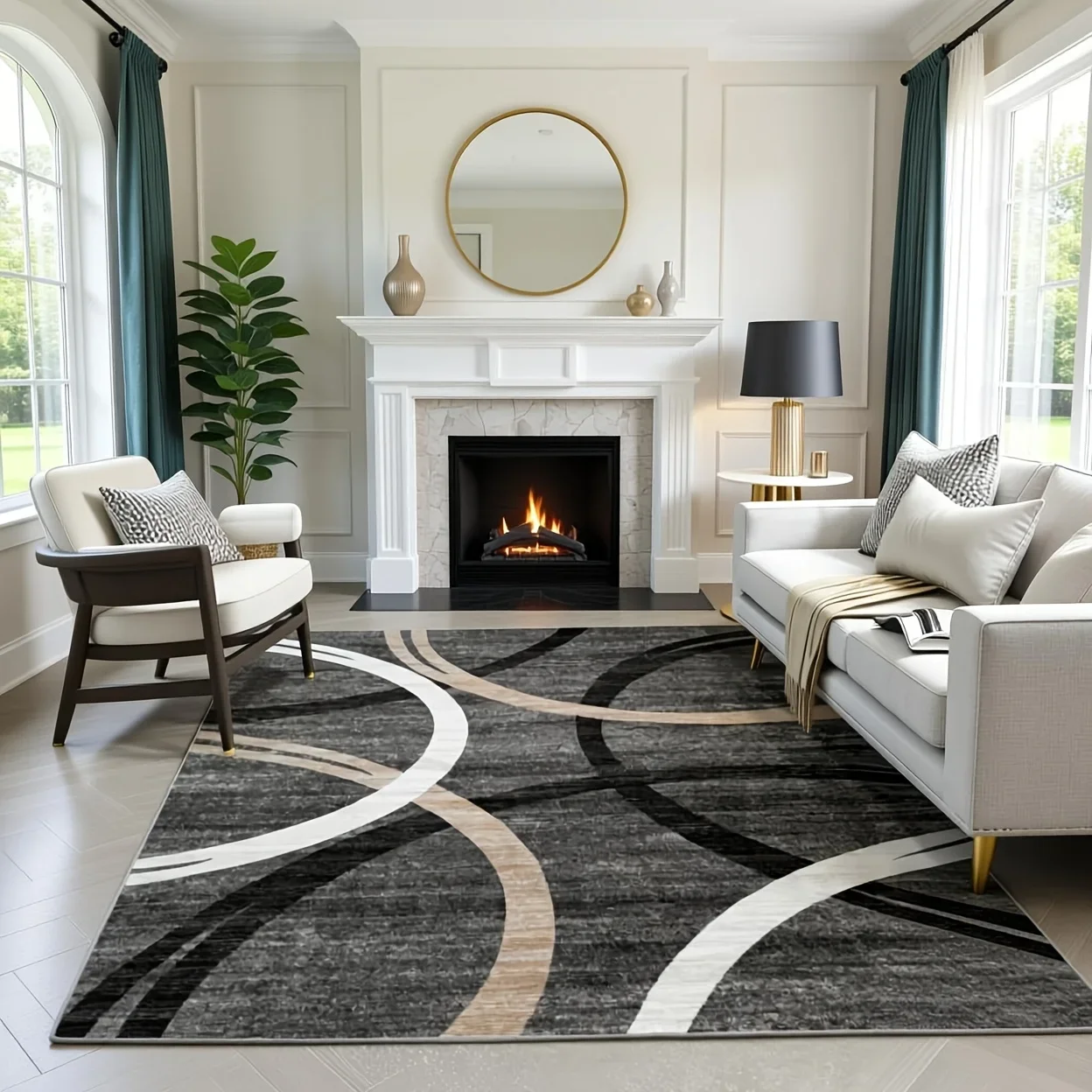 KEEHOME Modern Abstract Washable Rugs 6'X9' Area Rug for Living Room Bedroom, Black And White Rug Non-Slip Ultra Thin Home Decor, 6X9Ft
KEEHOME Modern Abstract Washable Rugs 6'X9' Area Rug for Living Room Bedroom, Black And White Rug Non-Slip Ultra Thin Home Decor, 6X9Ft