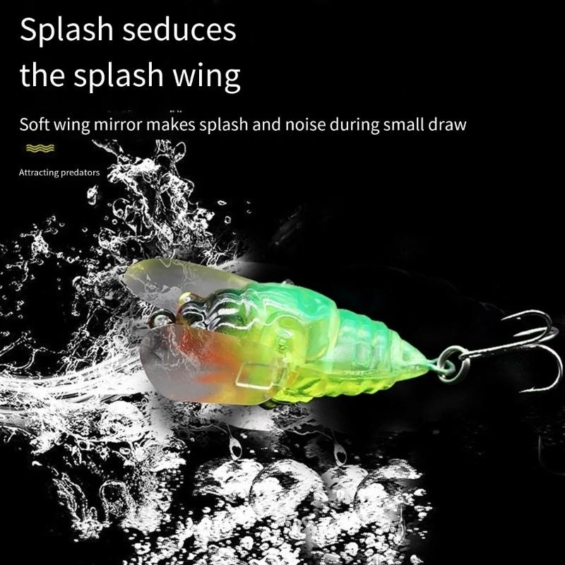K0EF 5Pcs Insect Baits Fishing Tackle Cicada Crankbait Fishing Lures Artificial Baits 4.5cm 6g Hard Baits
K0EF 5Pcs Insect Baits Fishing Tackle Cicada Crankbait Fishing Lures Artificial Baits 4.5cm 6g Hard Baits