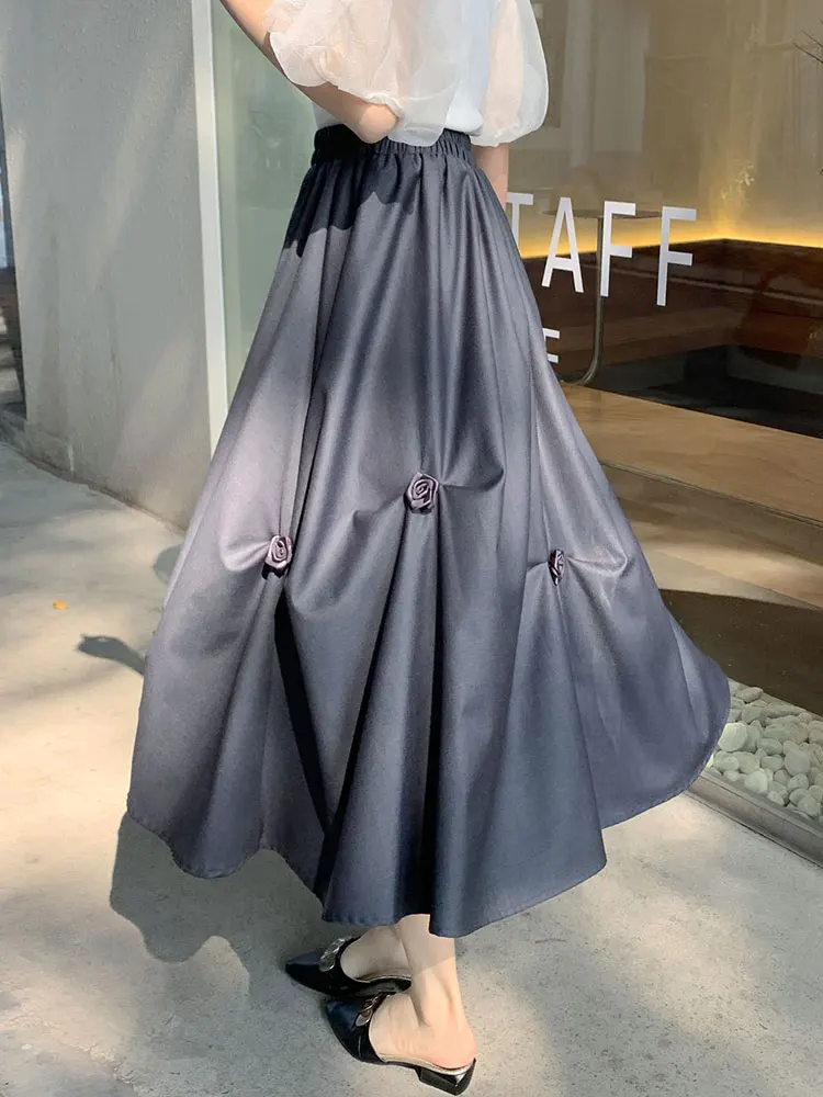 Versatile Elastic Waist A-Line Midi Skirt Spring Design Asymmetrical Pleats Floral Casual Simple Style Ladies Skirt
Versatile Elastic Waist A-Line Midi Skirt Spring Design Asymmetrical Pleats Floral Casual Simple Style Ladies Skirt