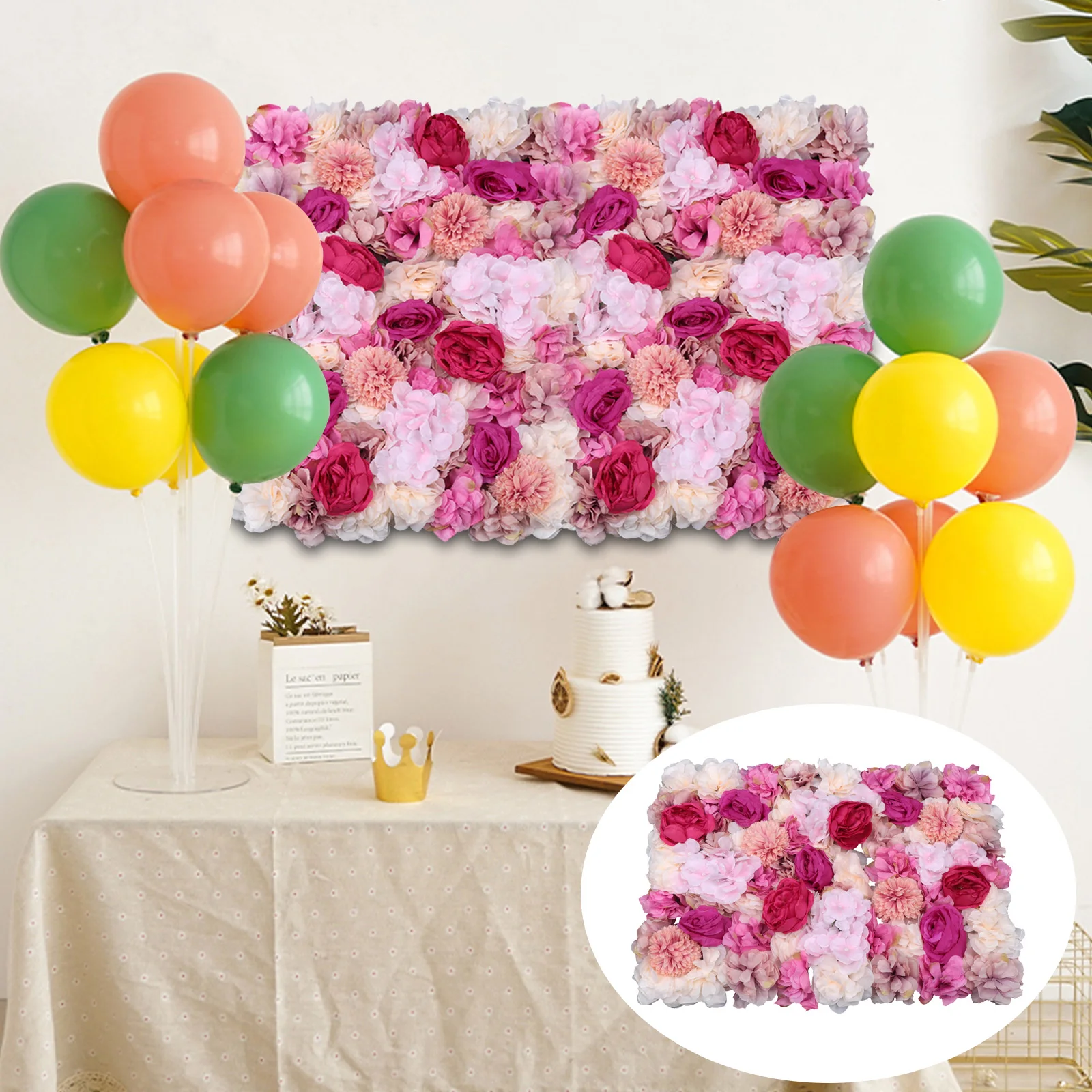 Artificial Flower Wall Panel, Floral Backdrop Decor - 23.6x15.7In Faux Rose Panel, Wedding Party Home Decor, Realistic Wall Art
Artificial Flower Wall Panel, Floral Backdrop Decor - 23.6x15.7In Faux Rose Panel, Wedding Party Home Decor, Realistic Wall Art