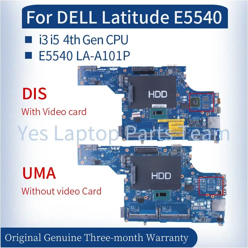 For DELL Latitude E5540 Laptop Mainboard LA-A101P 0C9NGF 057CTW 0375R5 0MYXVN 0358D6 0CT9F9 I3 I5-4th GPU2G Notebook Motherboard
For DELL Latitude E5540 Laptop Mainboard LA-A101P 0C9NGF 057CTW 0375R5 0MYXVN 0358D6 0CT9F9 I3 I5-4th GPU2G Notebook Motherboard