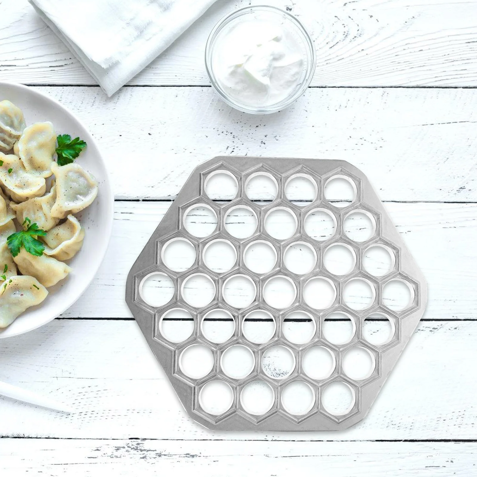 Dumpling Mold Kitchen Gadget Household Supply Maker Ravioli Silver Multi hole Mold Reusable Practical Professional Use
Dumpling Mold Kitchen Gadget Household Supply Maker Ravioli Silver Multi hole Mold Reusable Practical Professional Use