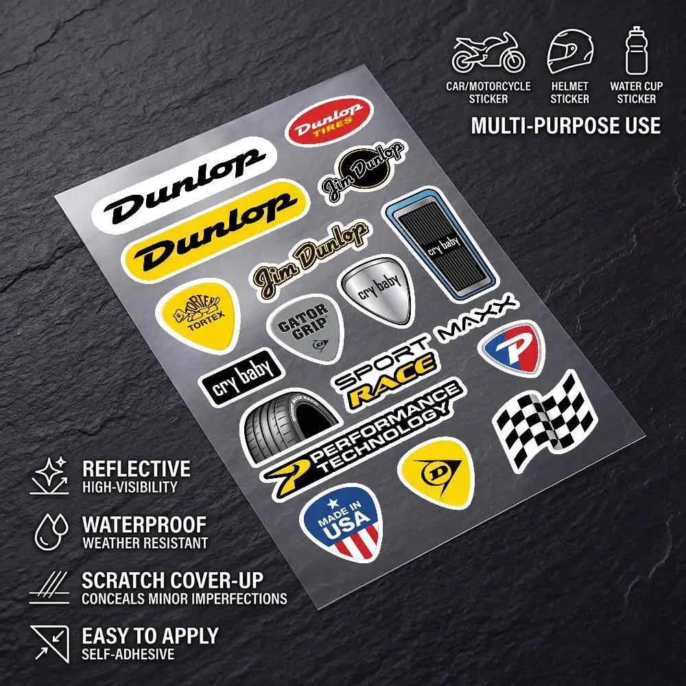 for Dunlop Safety Reflective Waterproof Auto Decal Scratch Cover Stickers Universal For Bike Helmet Mug Refrigerator
for Dunlop Safety Reflective Waterproof Auto Decal Scratch Cover Stickers Universal For Bike Helmet Mug Refrigerator