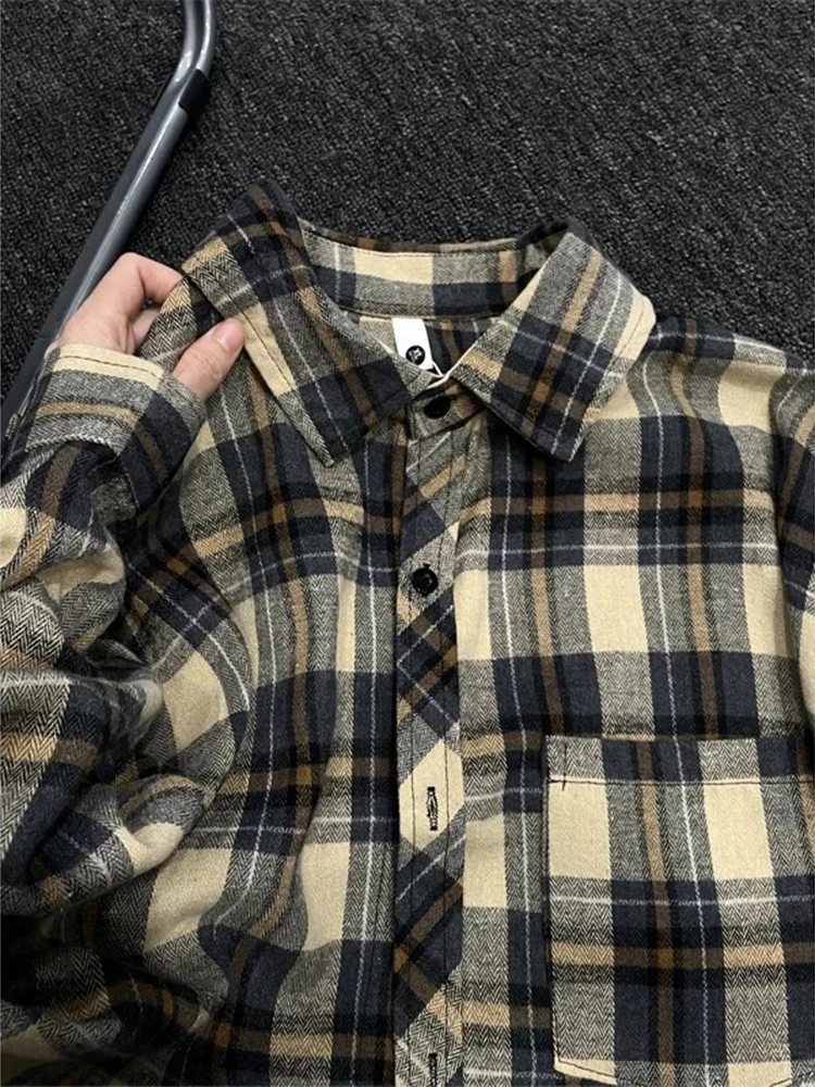 Yellow Plaid Long Sve Casual irt ex Spring Cleanfit Couple's Outerwear Stand Fit Polyester Fiber Youth Trend
Yellow Plaid Long Sve Casual irt ex Spring Cleanfit Couple's Outerwear Stand Fit Polyester Fiber Youth Trend
