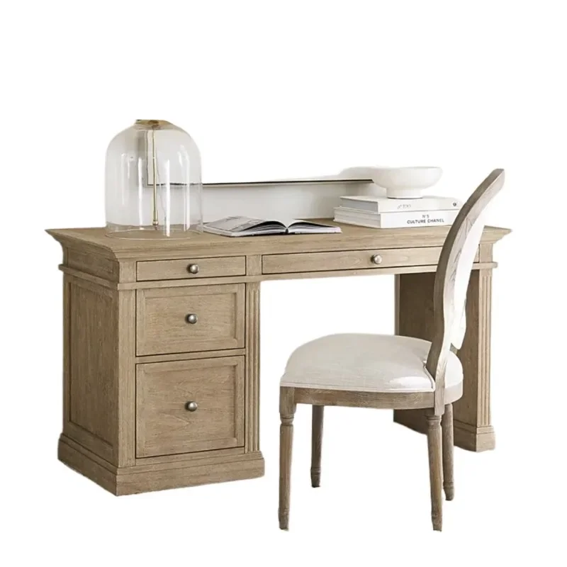 American country retro old oak desk small apartment living room study writing desk solid wood computer table study table
American country retro old oak desk small apartment living room study writing desk solid wood computer table study table