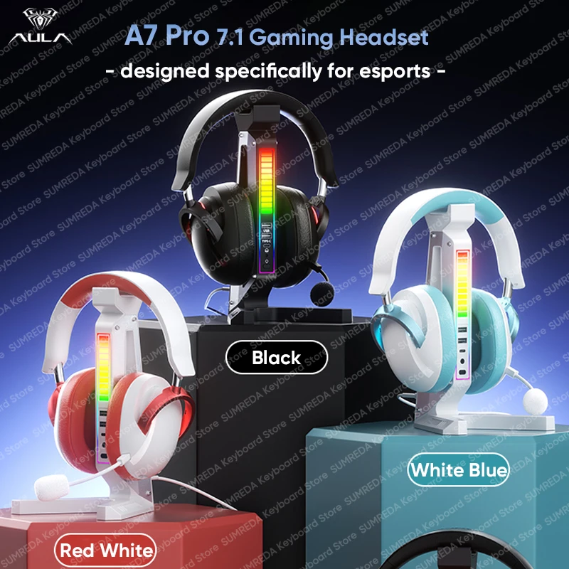 Игровая гарнитура AULA A7 Pro 7.1 с звуковым эффектом, 4 режима, беспроводная связь, Bluetooth, аккумулятор 1500 мАч, интеллектуальное шумоподавление AI, низкая задержка
Игровая гарнитура AULA A7 Pro 7.1 с звуковым эффектом, 4 режима, беспроводная связь, Bluetooth, аккумулятор 1500 мАч, интеллектуальное шумоподавление AI, низкая задержка