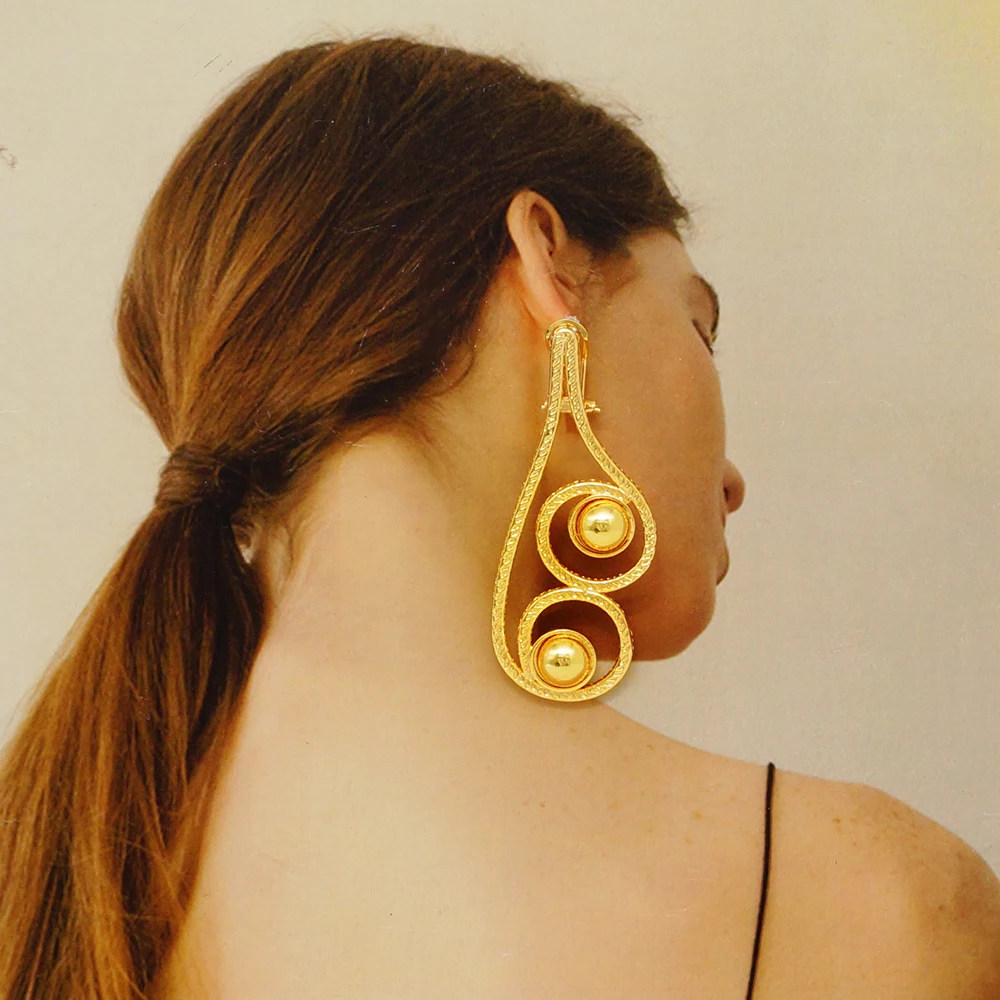 Fine Simple Drop Earrings Jewelry For Women Gold Color Elegant Bohemian Hoop Copper Earrings African Daily Wear Party Gifts
Fine Simple Drop Earrings Jewelry For Women Gold Color Elegant Bohemian Hoop Copper Earrings African Daily Wear Party Gifts