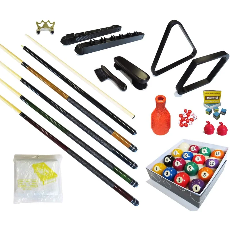 Pool Table - Premium Billiard 32 Pieces Accessory Kit - Pool Cue Sticks Bridge Ball Sets
Pool Table - Premium Billiard 32 Pieces Accessory Kit - Pool Cue Sticks Bridge Ball Sets