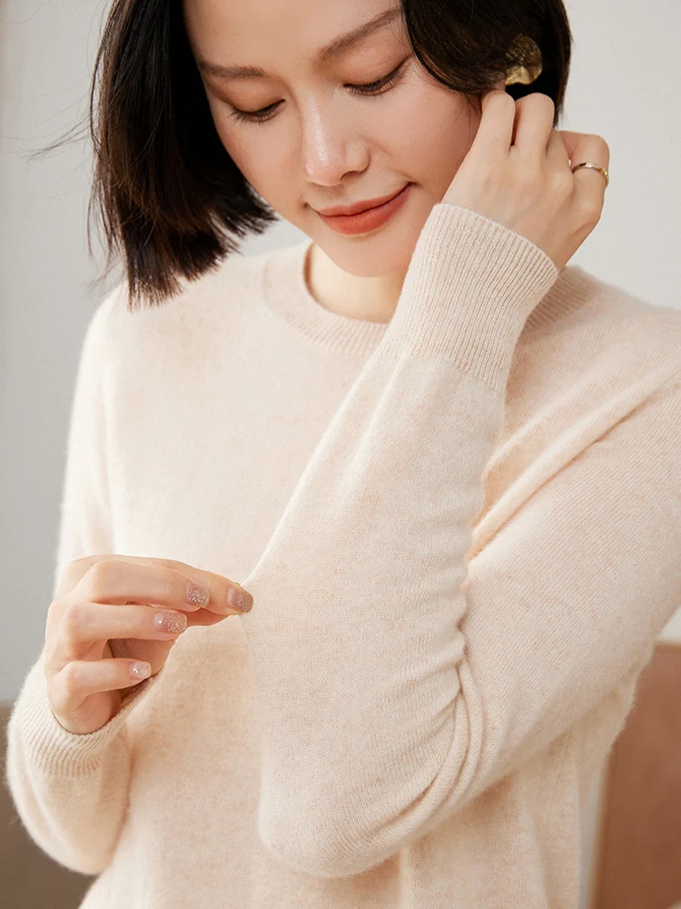 Autumn Winter Women's 100% Cashmere Sweater O-Neck Pullover Basic Thin Cashmere Knitwear Soft Warm Long Sleeve Clothing
Autumn Winter Women's 100% Cashmere Sweater O-Neck Pullover Basic Thin Cashmere Knitwear Soft Warm Long Sleeve Clothing
