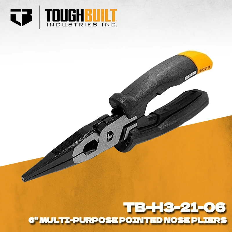 TOUGHBUILT TB-H3-21-06 6" Multi-Purpose Pointed Nose Pliers Hand Tools Toughbuilt Pliers
TOUGHBUILT TB-H3-21-06 6" Multi-Purpose Pointed Nose Pliers Hand Tools Toughbuilt Pliers