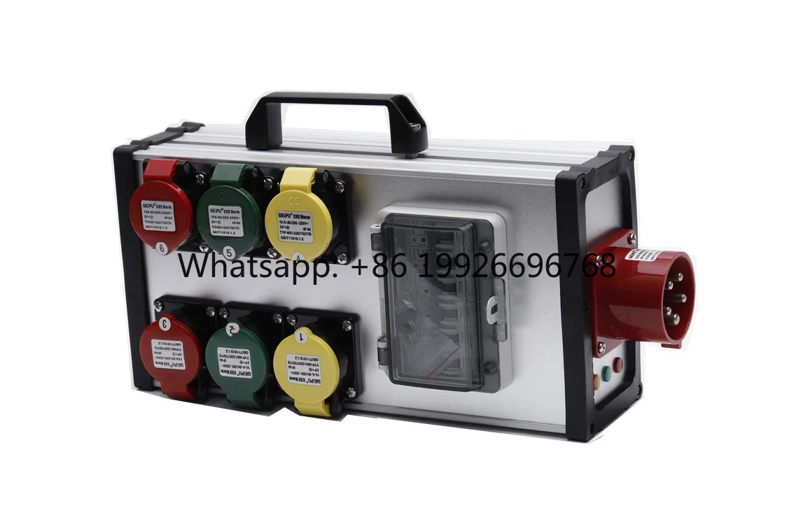 6-Way Portable Power Distribution Box - Aluminum Alloy Case with 16A Output Sockets & 32A 5-Pin Input for Stage Use
6-Way Portable Power Distribution Box - Aluminum Alloy Case with 16A Output Sockets & 32A 5-Pin Input for Stage Use