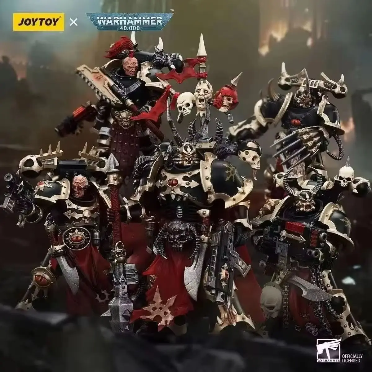 JOYTOY Warhammer 40K Chaos Space Marines Black Legion Chosen Action Figures Doll Collection Decoration Gift Original Model
JOYTOY Warhammer 40K Chaos Space Marines Black Legion Chosen Action Figures Doll Collection Decoration Gift Original Model