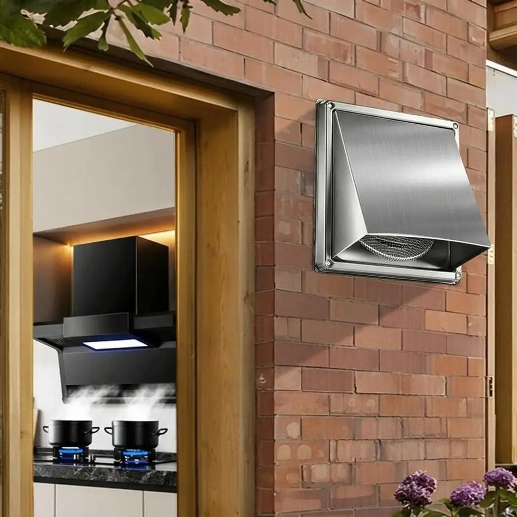 Ventilation Grille with Waterproof Cover, Stainless Steel Cap, Modern Outdoor Dryer Vent Cover, for
Ventilation Grille with Waterproof Cover, Stainless Steel Cap, Modern Outdoor Dryer Vent Cover, for