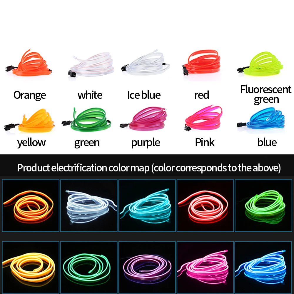 1/2/3/5M LED Light Car Cold Light Line Flexible Interior Atmosphere Accessories Strips Rope Tube Decor Lamp With Wire Drive DIY
1/2/3/5M LED Light Car Cold Light Line Flexible Interior Atmosphere Accessories Strips Rope Tube Decor Lamp With Wire Drive DIY