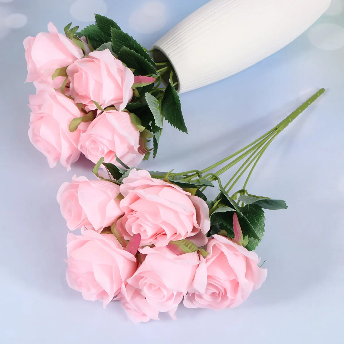 3pcs Artificial Rose Flowers Silk 7 Heads Lifelike Wedding Home Party Decor Pink Faux Flower Bouquet Long Lasting No Watering
3pcs Artificial Rose Flowers Silk 7 Heads Lifelike Wedding Home Party Decor Pink Faux Flower Bouquet Long Lasting No Watering