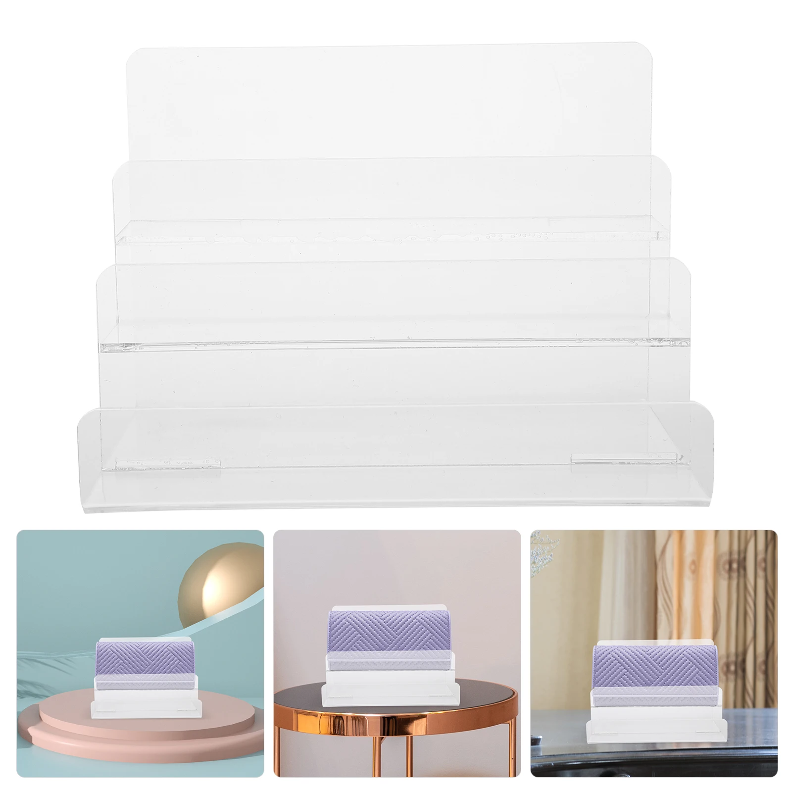 3 Tier Acrylic Wallet Stand for Display and Storage Multi-Layer Organizer Rack Clear Purse Holder Stand for Home Retail Shop Use
3 Tier Acrylic Wallet Stand for Display and Storage Multi-Layer Organizer Rack Clear Purse Holder Stand for Home Retail Shop Use
