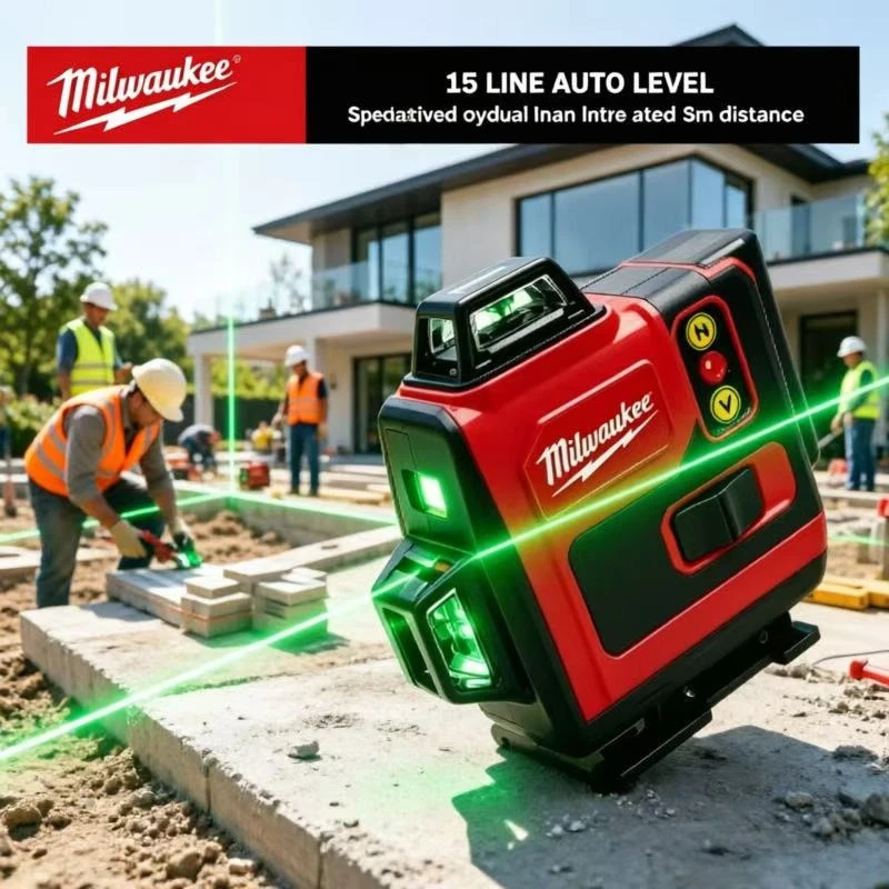 Milwaukee 3D 12 Lines Laser Level 360° Self Leveling Green Beam High Accuracy Waterproof Construction Tool
Milwaukee 3D 12 Lines Laser Level 360° Self Leveling Green Beam High Accuracy Waterproof Construction Tool