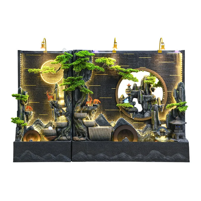 water curtain wall water feature rockery fountain circulation fish pond screen ornament
water curtain wall water feature rockery fountain circulation fish pond screen ornament