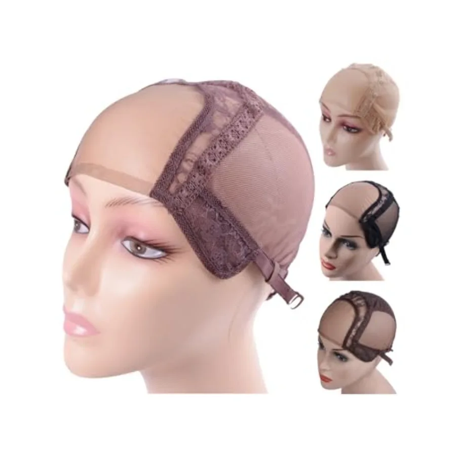 4X4 Inch U Part Swiss Lace Wig Cap for Making Wigs with Adjustable Straps on the Back Glueless Hairnets Brown S
4X4 Inch U Part Swiss Lace Wig Cap for Making Wigs with Adjustable Straps on the Back Glueless Hairnets Brown S