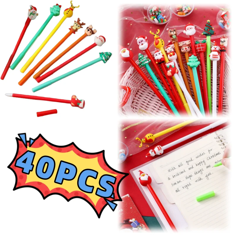 40-5Pcs Christmas Gel Pen Santa Claus Snowman Christmas Tree Cute Cartoon Gift Black Ink School Stationery Birthday Party Gift 
40-5Pcs Christmas Gel Pen Santa Claus Snowman Christmas Tree Cute Cartoon Gift Black Ink School Stationery Birthday Party Gift